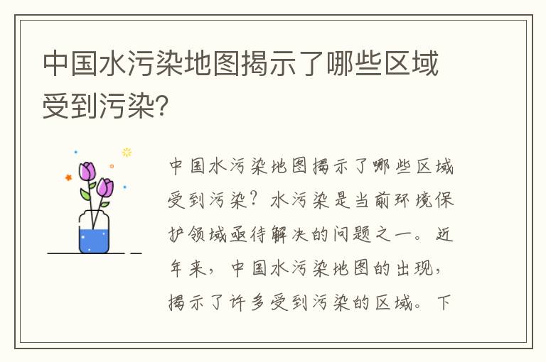 中國水污染地圖揭示了哪些區域受到污染？