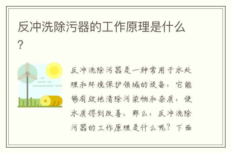 反沖洗除污器的工作原理是什么？